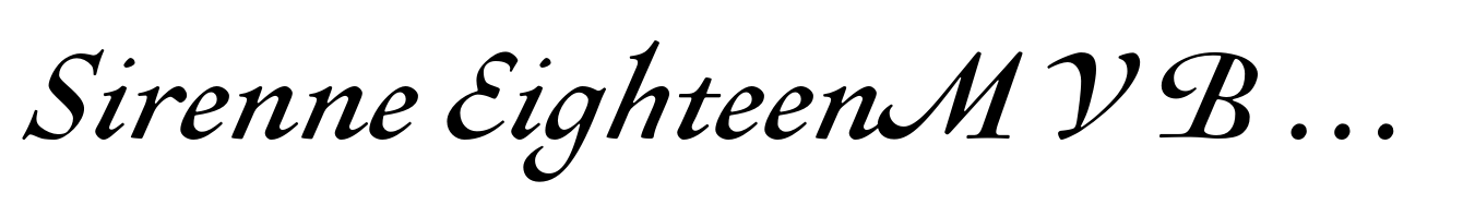 Sirenne Eighteen MVB Swash Italic